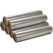 Пленка-стретч для упаковки паллет ширина – 500 мм, длина – 300 м, 20мкм, 23мкм, 2 сорт, серебро, 2,0кг / 6шт